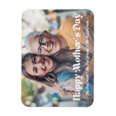 モダン白い台本の母の日の写真ミニマルシック マグネット (縦)