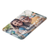 モダン白い台本の母の日の写真ミニマルシック マグネット (左側)