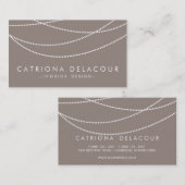 モダン白お洒落庭灯名刺 名刺 (正面/裏面)