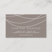 モダン白お洒落庭灯名刺 名刺 (裏面)