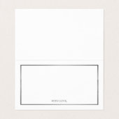 モダン白お洒落銀、アドバイスカード 名刺 (内部フラット)