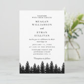 モダン白と黒の冬のミニマリスト 招待状 (スタンド正面)