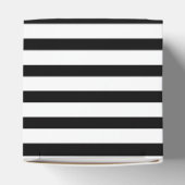 モダン白と黒の水平ストライプ贈り物 フェイバーボックス (上部)