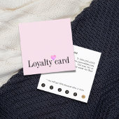 モダン白エレガントピンクハート美しいロイヤリティ ロイヤリティカード