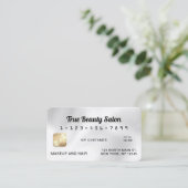 モダン白エレガント絹クレジットカード 名刺 (スタンド正面)