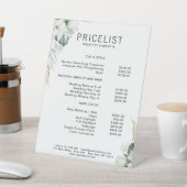 モダン白エレガント花，価格表 台座サイン (インサイチュ)