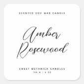 モダン白キャンドル製品包装 スクエアシール (正面)