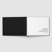 モダン白シンプルと黒 ゲストブック (全面)