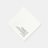 モダン白シンプルと黒 スタンダードカクテルナプキン (角)