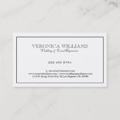 モダン白シンプル錫ブラック縁ど 名刺 (裏面)