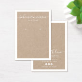 モダン白スクリプトクラフトイヤリング表示カード (デスク)