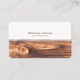 モダン白ストライプ木材インテリアエレガント 名刺