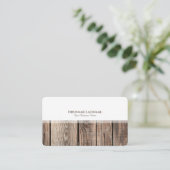 モダン白ストライプ木材インテリアエレガント 名刺 (スタンド正面)