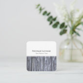 モダン白ストライプ色木材インテリア スクエア名刺 (スタンド正面)