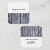 モダン白ストライプ色木材インテリア スクエア名刺 (正面/裏面)