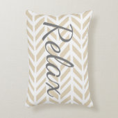 モダン白ヘリリラックスンボーン アクセントクッション (正面(垂直))