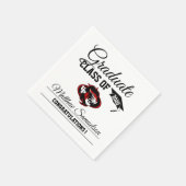 モダン白学卒業 |ロゴの追加 スタンダードカクテルナプキン (角)