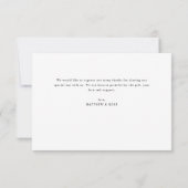 モダン白文字の結婚サンキューカード サンキューカード (裏面)