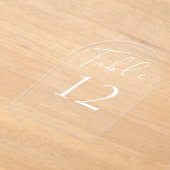 モダン白結婚文字のアクリル表 アクリル招待状 (レイダウン)