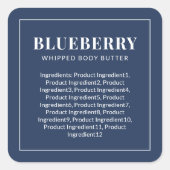 モダン白縁どカスタム色成分リスト スクエアシール (正面)