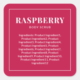 モダン白縁どカスタム色成分リスト スクエアシール