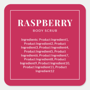 モダン白縁どカスタム色成分リスト スクエアシール