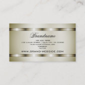 モダン白金効果プロフェッショナル及びシンプル 名刺 (裏面)