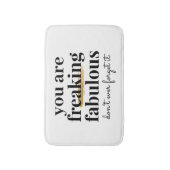 モダン白黒おもしろい金ゴールド バスマット (正面縦)