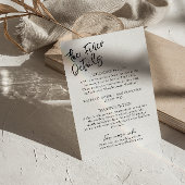 モダン白黒お洒落ボー結婚ホ詳細 エンクロージャーカード