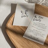 モダン白黒お洒落ボー結婚ホ詳細 エンクロージャーカード