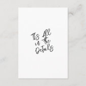 モダン白黒お洒落ボー結婚ホ詳細 エンクロージャーカード (裏面)