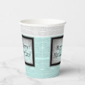 モダン白黒とグレパターン（の模様が）あるー 紙コップ (右)