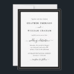 モダン白黒のスクリプ結婚ト 招待状<br><div class="desc">モダン白黒のスクリプ結婚ト。このシックでデザインで結婚式招待状を特別な日のように思い出に残スタイリッシュす。この文字シンプル限定の招待状は、のミニマルな外観と上品な伝統的touchを備えモダン、クラシックの白黒の枠を備えた手書きの書道の台本を備えている。Black and WhiteのシンプルSuiteでエレガント調整製品を縁ど結婚検索する</div>