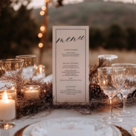 モダン白黒のメ結婚ニュー・カード メニュー