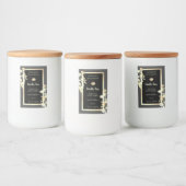 モダン白黒の包装ラベル金ゴールド枠 フードラベル (ボトル)