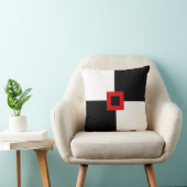 モダン白黒の四角形 クッション (椅子)