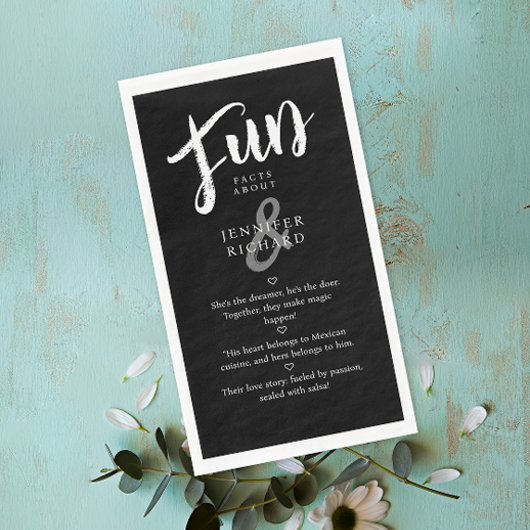 モダン白黒の手書きおもしろいの事実結婚の入力