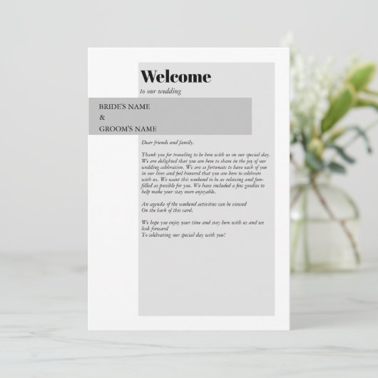 モダン白黒の結婚旅程 プログラム (スタンド正面)