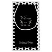 モダン白黒の結婚歓迎 スモールペーパーバッグ (裏面)