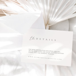 モダン白黒の結婚詳細・エンクロージャ・カード エンクロージャーカード