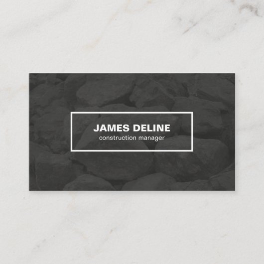 モダン白黒はっきりしたフォント建築 名刺 (正面)