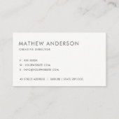 モダン白黒はっきりした線パターン 名刺 (裏面)