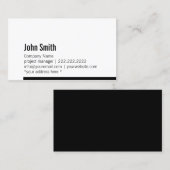 モダン白黒はっきりした縁ど名刺 名刺 (正面/裏面)