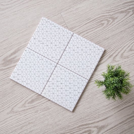 モダン白黒アイソメパターン タイル