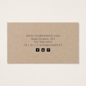 モダン白黒イヤリングクラフト表示カード (裏面)