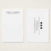 モダン白黒イヤリングジュエリー表示カード (正面&裏面)