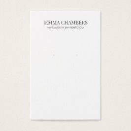 モダン白黒イヤリングジュエリー表示カード