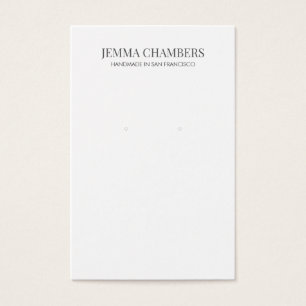 モダン白黒イヤリングジュエリー表示カード