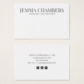 モダン白黒イヤリングジュエリー表示カード (正面&裏面)