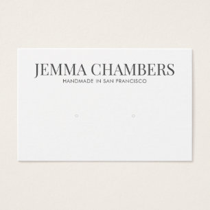 モダン白黒イヤリングジュエリー表示カード